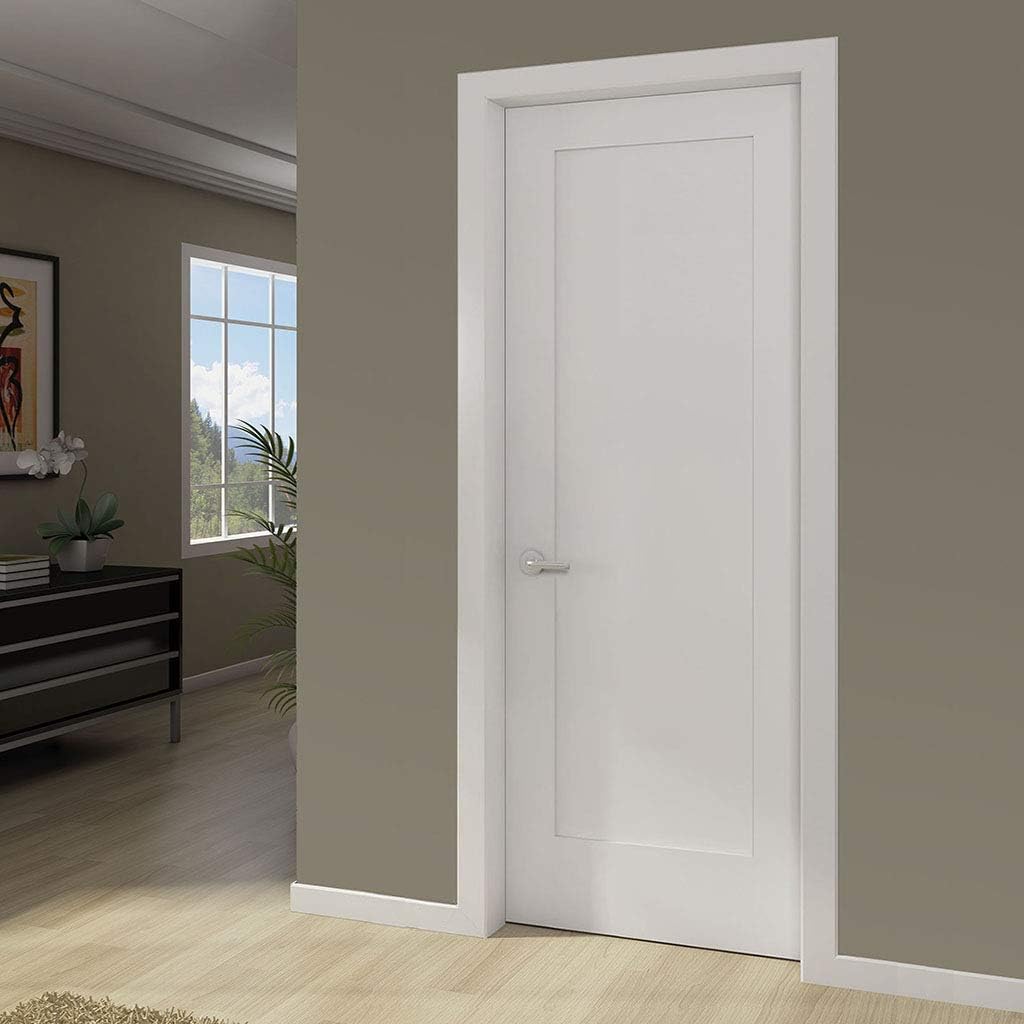 1-Panel Door, White Primed Shaker 80 in. x 18 in. - Image 2