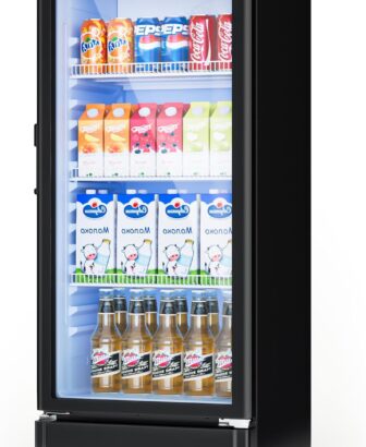 6 Cu.Ft Commercial Beverage Fridge with Glass Door | Double-Tempered Glass, Locking Key & LED, Indoor/Outdoor Use, Bar/Office/Restaurant, Adjustable Shelves, Energy Efficient